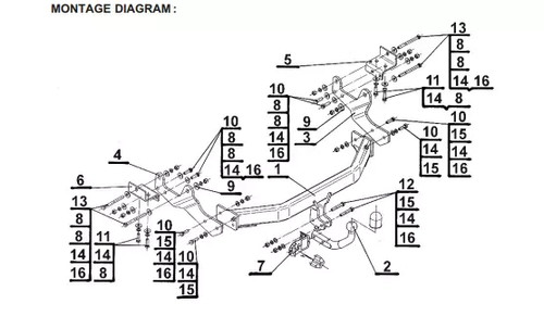Swan neck tow bar for - bar, hyundai