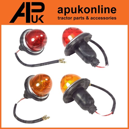 Red rear amber dome - red,