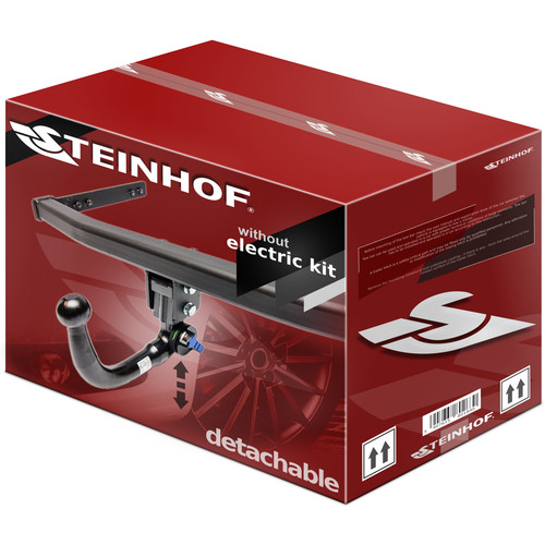 Vertically detachable towbar
