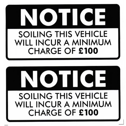 Minimum soiling sticker charge - minimum,